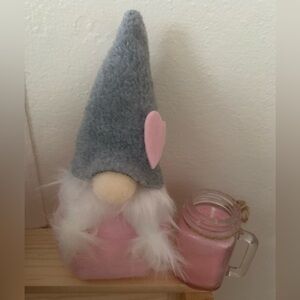 Cute lil Gnome and Tiny little mason jar candle